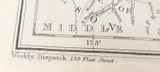 c1860 LARGE “WEEKLY DISPATCH ATLAS” MAP of NEW ZEALAND NORTH ISLAND.
