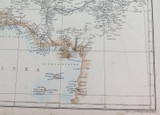 c1860 LARGE “WEEKLY DISPATCH ATLAS” MAP of WESTERN AFRICA