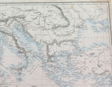 c1860 LARGE “WEEKLY DISPATCH ATLAS” MAP of THE MEDITERRANEAN