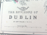 c1860 LARGE “WEEKLY DISPATCH ATLAS” MAP of DUBLIN.