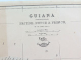 c1860 LARGE “WEEKLY DISPATCH ATLAS” MAP of GUIANA. BRITISH, DUTCH & FRENCH.