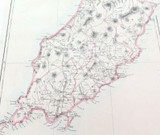 c1860 LARGE “WEEKLY DISPATCH ATLAS” MAP. ISLE of MAN.