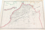 c1860 LARGE “WEEKLY DISPATCH ATLAS” MAP of MOROCCO.