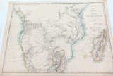 c1860 LARGE “WEEKLY DISPATCH ATLAS” MAP of SOUTH CENTRAL AFRICA & MADAGASCAR.