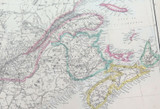 c1860 LARGE “WEEKLY DISPATCH ATLAS” MAP of LOWER CANADA, NOVA SCOTIA. ETC