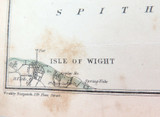 c1860 LARGE “WEEKLY DISPATCH ATLAS” MAP of THE SOUTH COAST RAILWAY, UK.