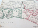 c1860 LARGE “WEEKLY DISPATCH ATLAS” MAP of THE SOUTH COAST RAILWAY, UK.