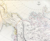 c1860 VERY LARGE DOUBLE PAGE “WEEKLY DISPATCH ATLAS” MAP of NORTH AMERICA.