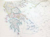 c1860 VERY LARGE “WEEKLY DISPATCH ATLAS” DOUBLE MAP of TURKEY (EUROPE) & GREECE.