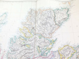 c1860 VERY LARGE DOUBLE PAGE “WEEKLY DISPATCH ATLAS” MAP of NORTHERN SCOTLAND.