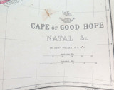 c1860 VERY LARGE “WEEKLY DISPATCH ATLAS” MAP of CAPE OF GOOD HOPE, SOUTH AFRICA.