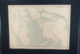 SUPER RARE c1860 LARGE “WEEKLY DISPATCH ATLAS” MAP HONG KONG, MACAO CANTON RIVER