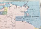 c1886 LARGE DETAILED MAP of THE NORTHERN TERRITORY (of SOUTH AUSTRALIA).