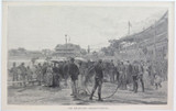 1886 WOOD ENGRAVING "MELBOURNE CRICKET GROUND"