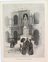 1886 WOOD ENGRAVING “QUEENS STATUE, BRISBANE"