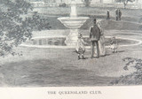  1886 WOOD ENGRAVING “THE QUEENSLAND CLUB"