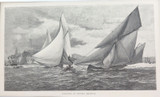 1886 WOOD ENGRAVING “YACHTING SYDNEY HARBOUR"