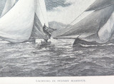 1886 WOOD ENGRAVING “YACHTING SYDNEY HARBOUR"