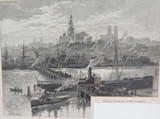 1886 WOOD ENGRAVING “DARLING HARBOUR, SYDNEY"