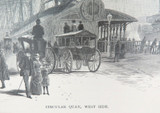 1886 WOOD ENGRAVING “CIRCULAR QUAY, WEST SIDE"