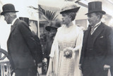 RARE 1924 BRITISH EMPIRE EXHIBITION LARGE SILVER GELATIN PHOTO QUEEN & OFFICIALS