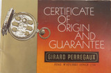 GIRARD PERREGAUX SCARCE 1978 CERTIFICATE OF ORIGIN & GUARANTEE BOOKLET 