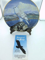 MAJESTY OF FLIGHT BY T J HIRATA "SENTRY OF THE NORTH" COLLECTORS PLATE & BOX.