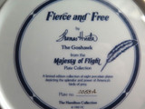 MAJESTY OF FLIGHT BY T J HIRATA "FIERCE AND FREE" COLLECTORS PLATE, BOX & COA.