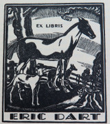 1930s EX LIBRIS BOOKPLATE FROM ORIGINAL ADRIAN FEINT WORK ex MANUSCRIPTS MAG. #2