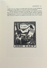 1930s EX LIBRIS BOOKPLATE FROM ORIGINAL ADRIAN FEINT WORK ex MANUSCRIPTS MAG. #2