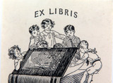 1929 EX LIBRIS LINE BLOCK for RUTH T WARBY by KATRINA BIRMINGHAM.