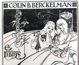 RARE c1940s EX LIBRIS LINE BLOCK for COLIN B BERCKELMAN by IAN GALL.