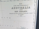 RARE 1859 COLONIAL MAP of AUSTRALIA & NEW ZEALAND ex “RAMBLES in the ANTIPODES”