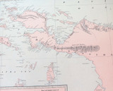 RARE 1888 VERY LARGE MAP OF NEW GUINEA.