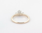 A Sweet 0.39ct Diamond 14K Yellow Gold Trilogy Ring Size I Val $3210