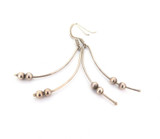 Vintage Pair of Sterling Silver Dangle Earrings with Ball Detail 3g