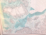 1922 RARE LARGE MAP of THE NORTH POLE REGION. GREAT CONDITION.