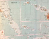 1922 SCARCE LARGE MAP of ISLANDS OF OCEANIA. GREAT CONDITION.