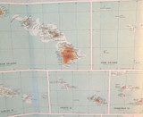 1922 SCARCE LARGE MAP of ISLANDS OF OCEANIA. GREAT CONDITION.