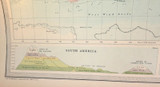 1922 INTERESTING LARGE MAP of THE WORLD. VEGETATION & OCEAN CURRENTS.