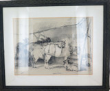 THOMAS SIDNEY COOPER (1803 - 1902) LISTED ARTIST FRAMED TINTED LITHOGRAPH.#3