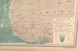 1922 SCARCE LARGE MAP of THE NORTH ATLANTIC OCEAN + SHIPPING ROUTES. VERY NICE!