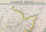 1922 SUPERB SCARCE LARGE MAP of “JAPANESE EMPIRE - POLITICAL". VERY NICE!
