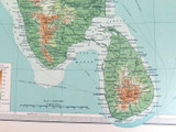 1922 SUPERB SCARCE LARGE MAP of “INDIA - SOUTHERN SECTION". VERY NICE!