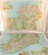 1922 SUPERB SCARCE 2 LARGE ADJOINING MAPS of IRELAND. VERY NICE!