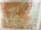WW1 INTERESTING MAP / THE WESTERN THEATRE IV. LUXEMBURG, ALSACE, LORRAINE.