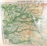 WW1 INTERESTING MAP / THE WESTERN THEATRE II. PARIS & CHAMPAGNE DISTRICT.