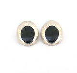 Vintage Sterling Silver & Black Onyx Mexican Modern Style ClipOn Earrings 18.8g