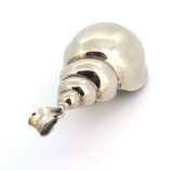 Large Vintage Sterling Silver Conch Style Naturalistic Shell Pendant 13.3g