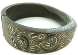 1700s / 1800s SUPERB HEAVY DECORATIVE BRONZE AFRICAN “MANILLA” CURRENCY BRACELET